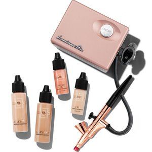 NIB Luminess Legend Rose Gold Airbrush Compressor and Stylus w/ Starter Kit
